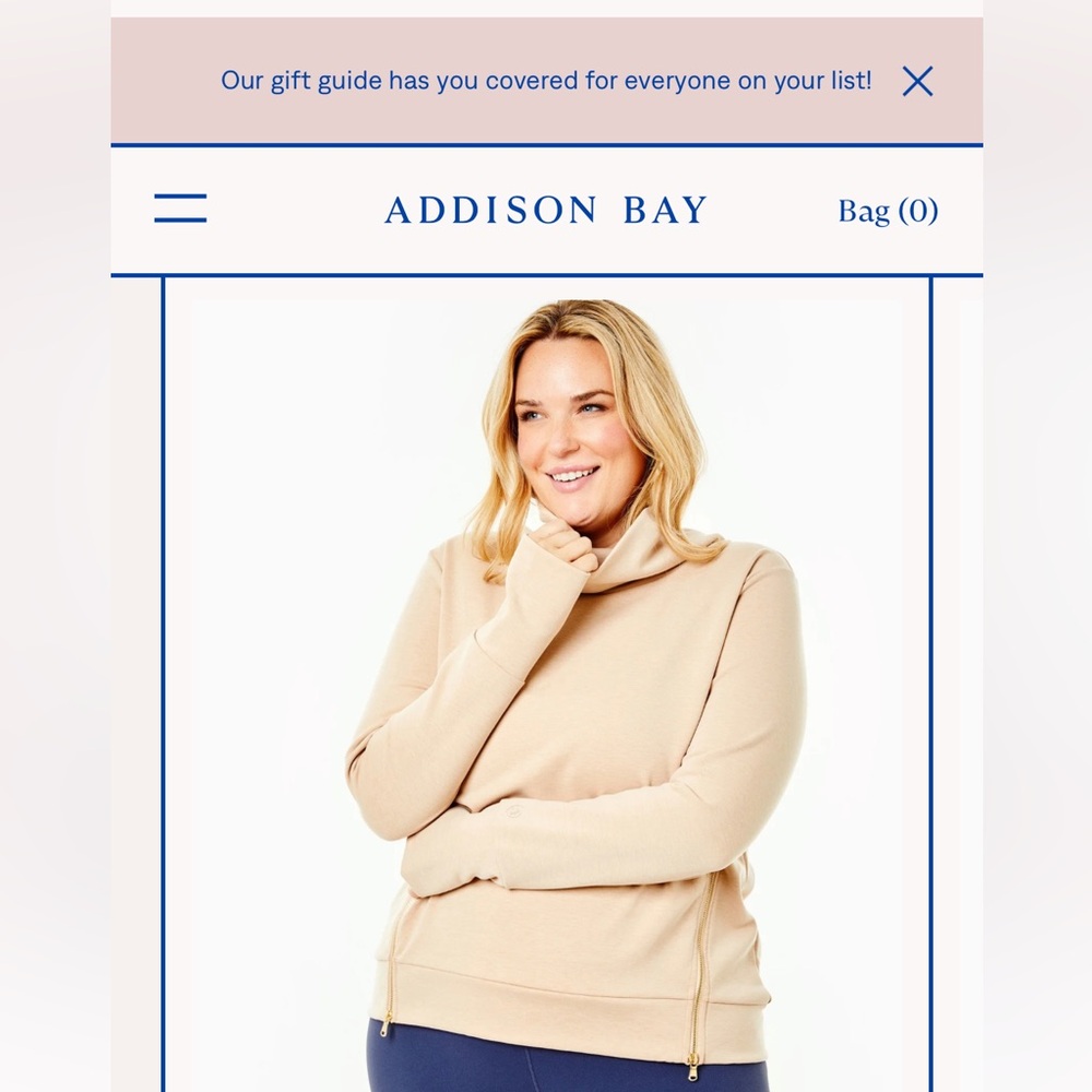Addison Bay Heather Camel Pullover